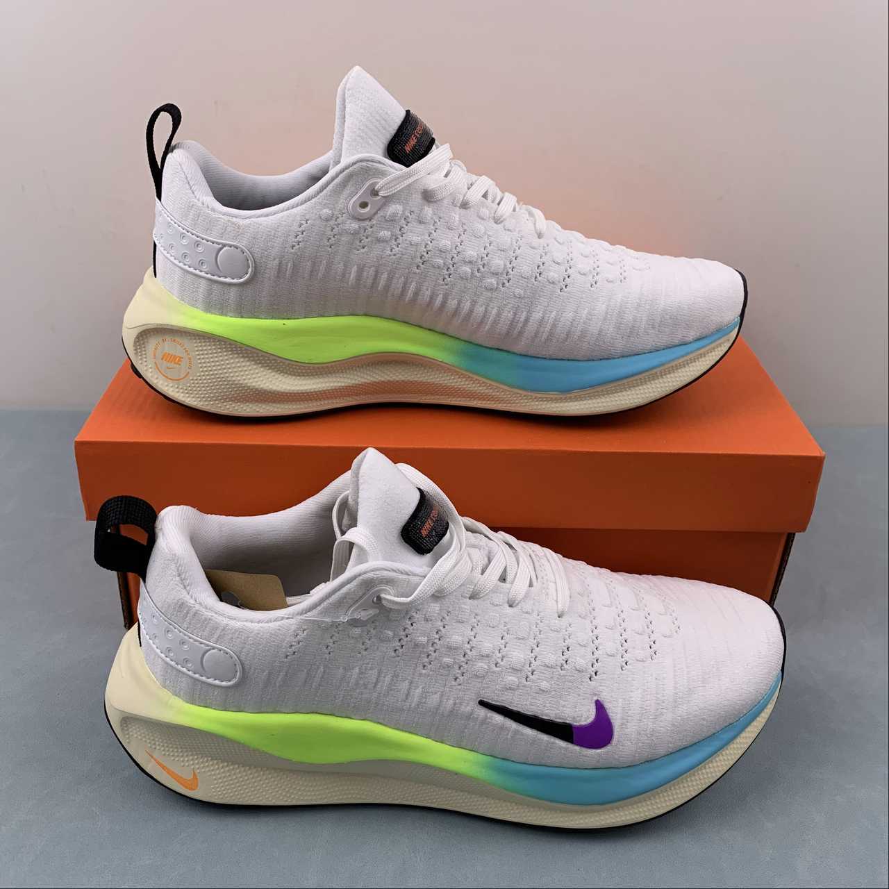 Nike Infinity Run 4 - Branco/Azul/Amarelo