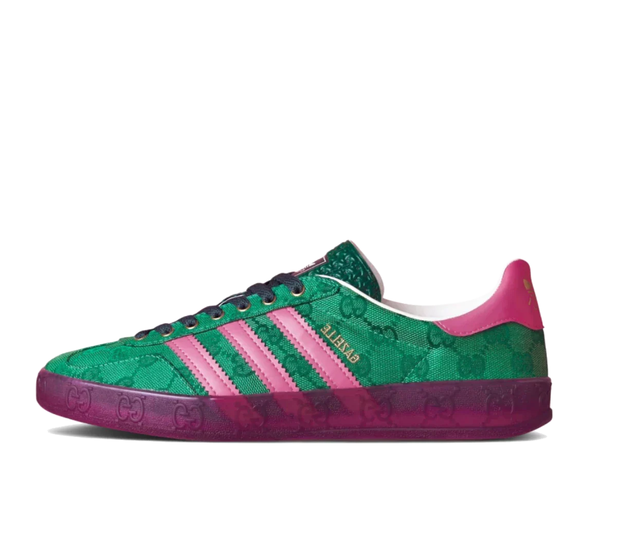 Tênis Adidas x Gucci Gazelle 'Green Pink Strata' Verde/Rosa