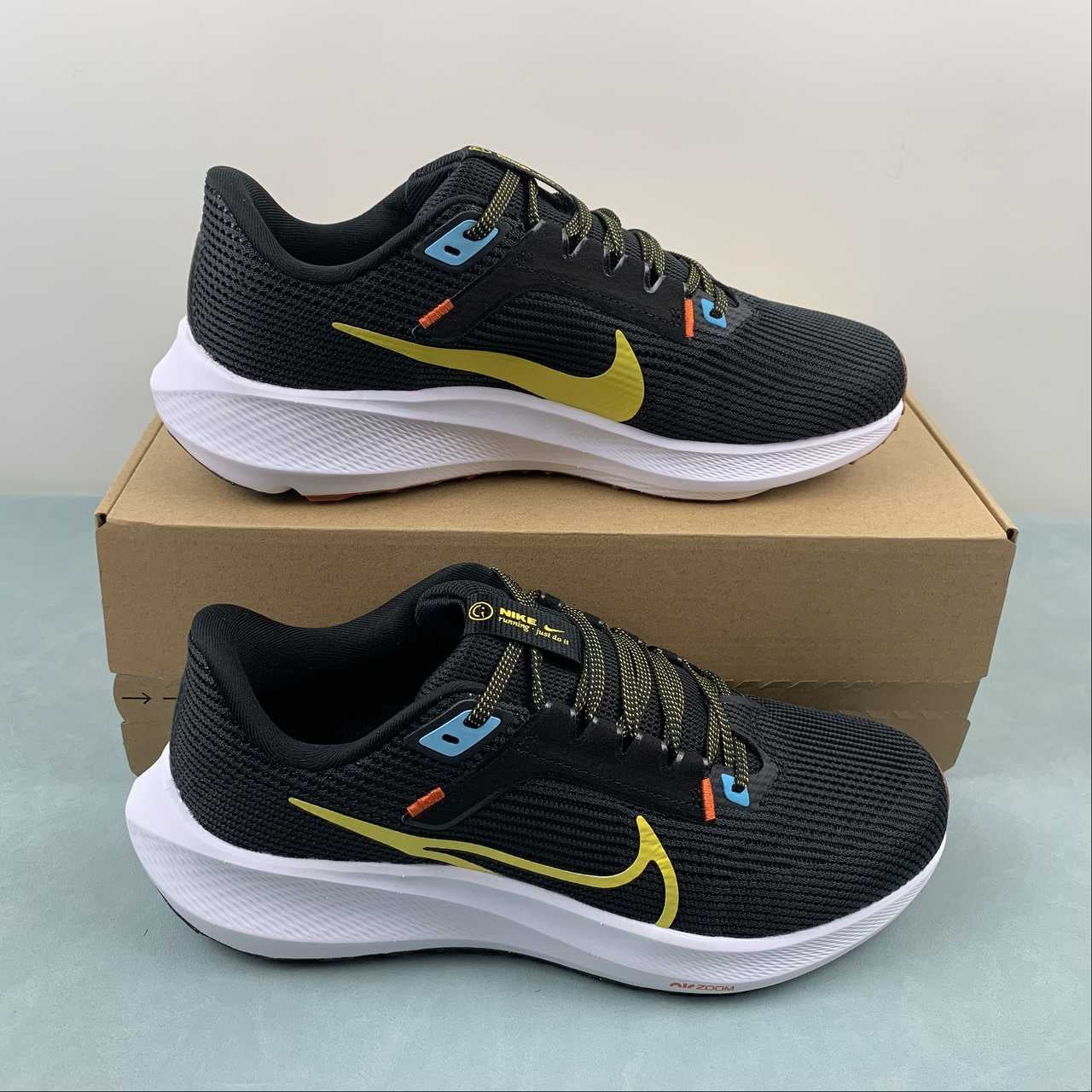 Nike Air Zoom Pegasus 40 - Preto/Branco/Amarelo