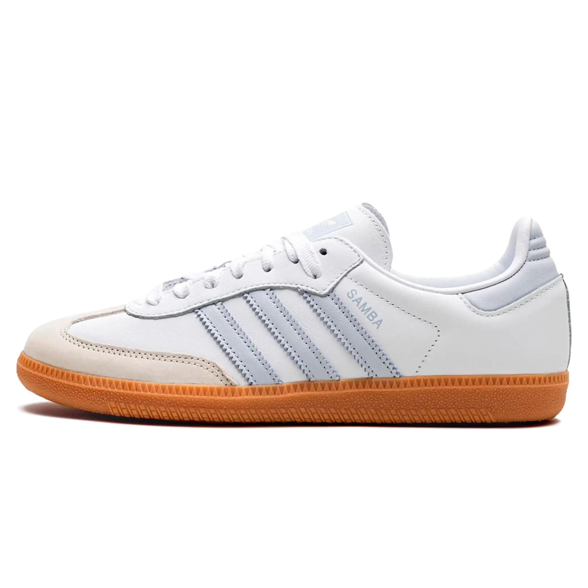 Tênis Adidas Samba OG Feminino "White Halo Blue" Branco / Azul
