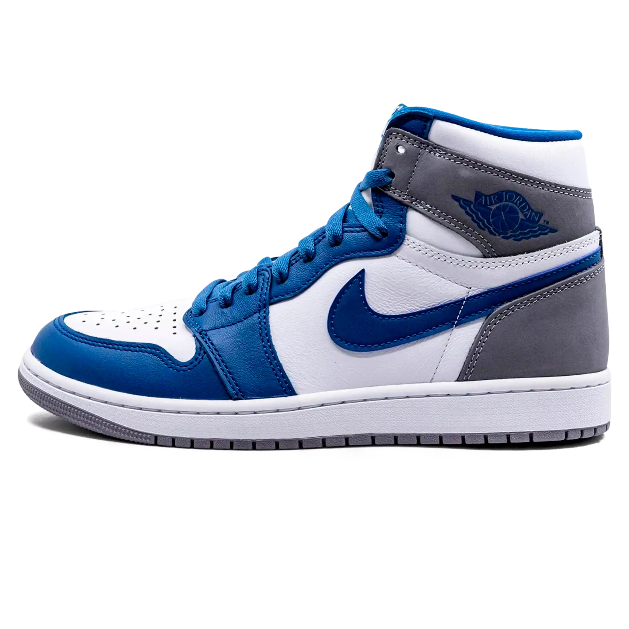 Tênis Air Jordan 1 High "True Blue" Azul / Cinza