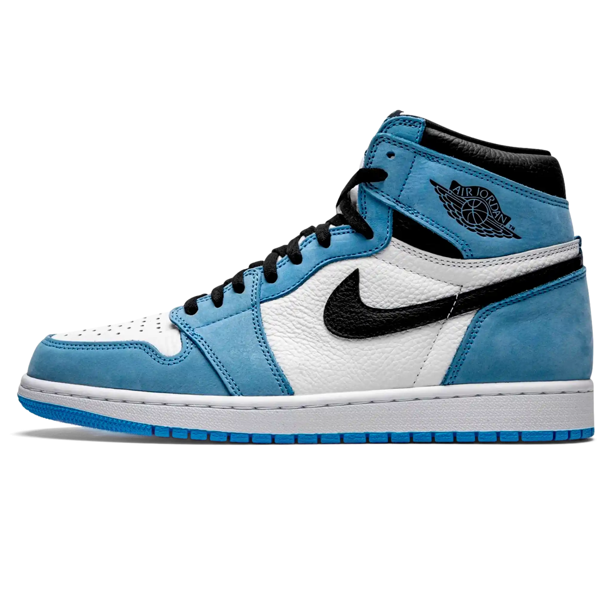 Tênis Air Jordan 1 High "University Blue" Azul / Branco