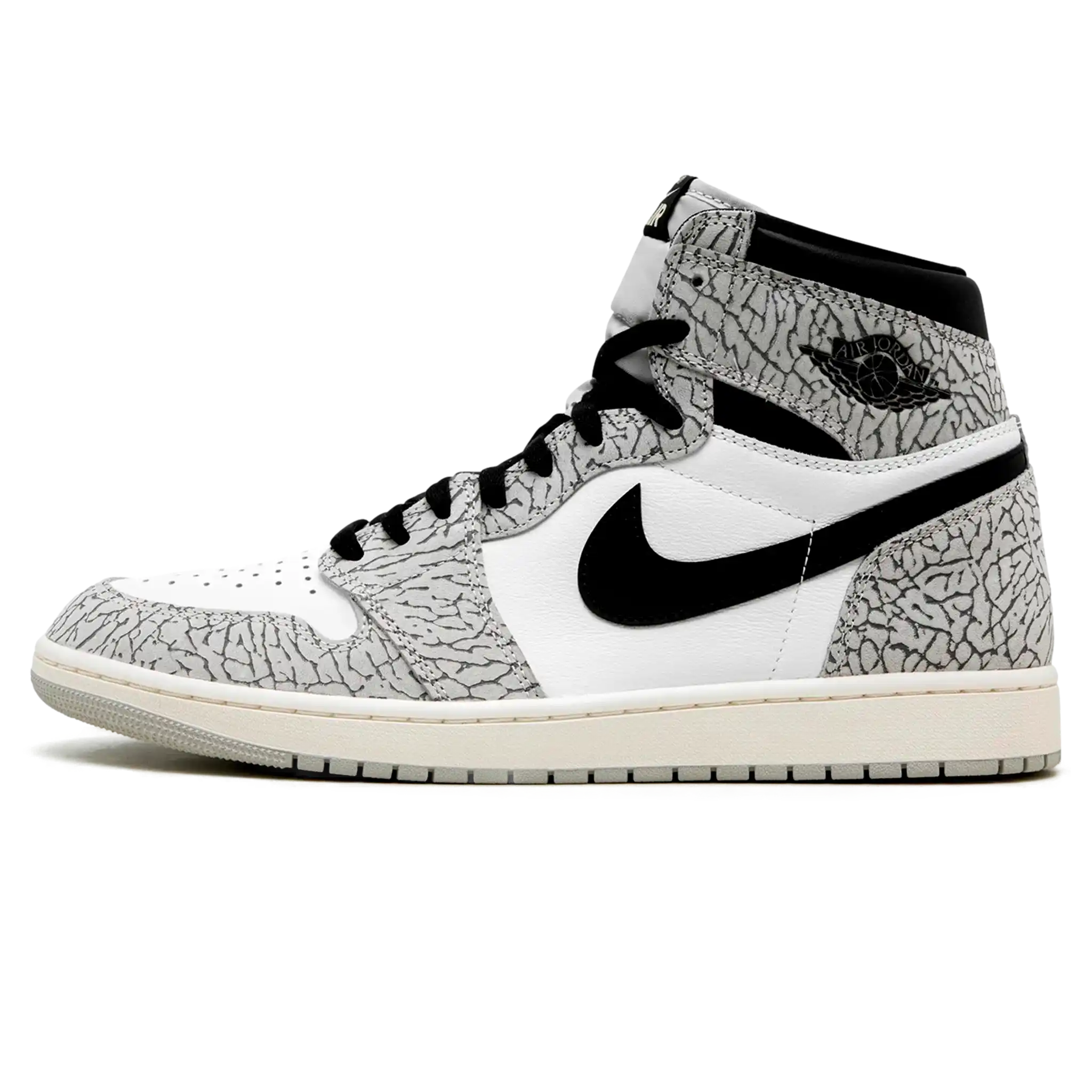 Tênis Air Jordan 1 High "White Cement" Cinza