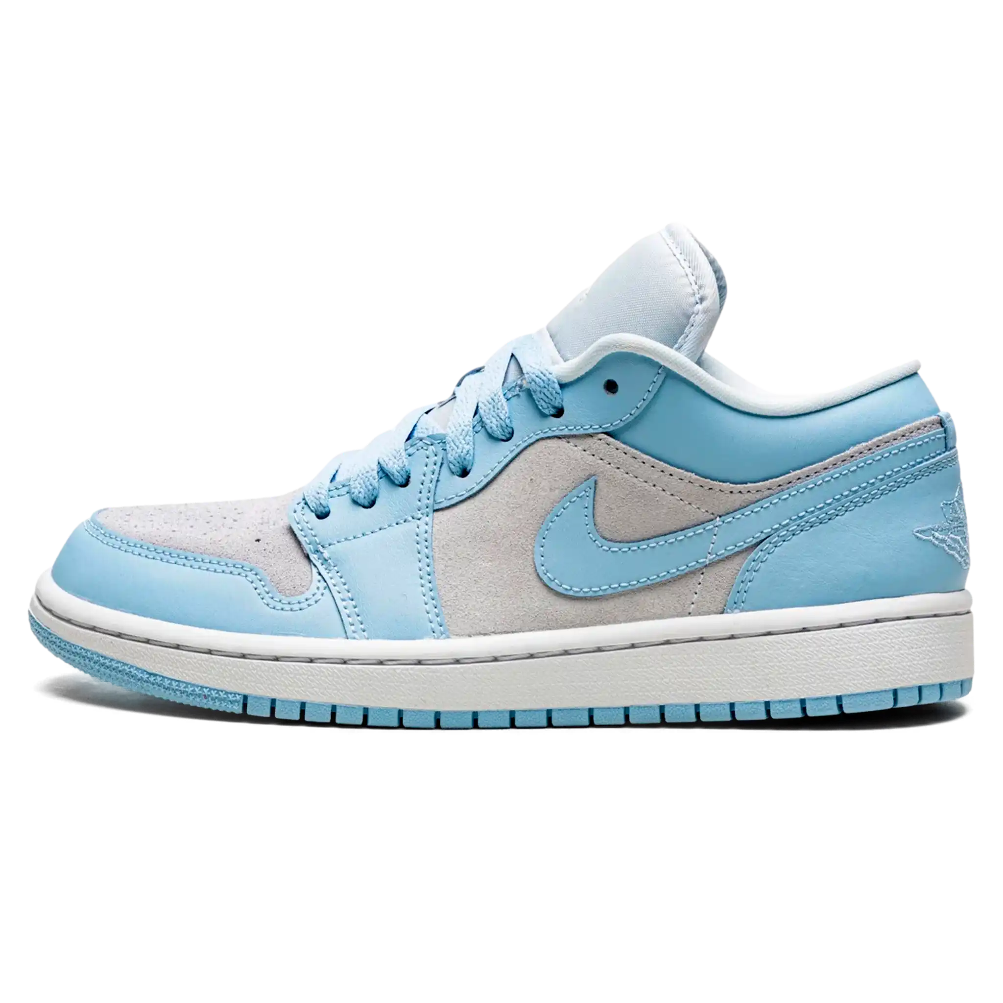 Tênis Air jordan 1 Low Feminino "Aluminium" Azul / Cinza