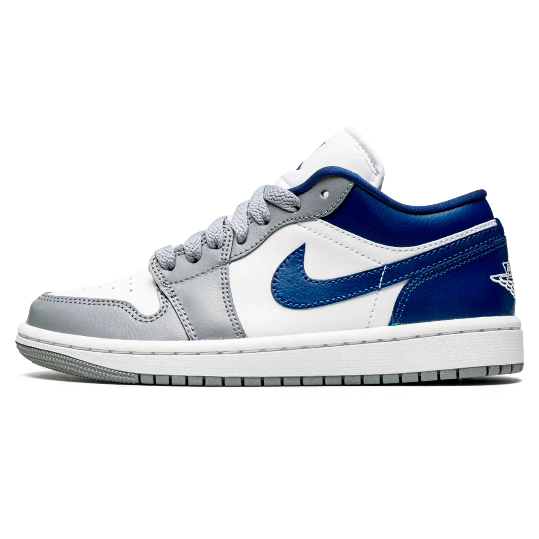 Tênis Air jordan 1 Low Feminino "French Blue" Cinza / Azul