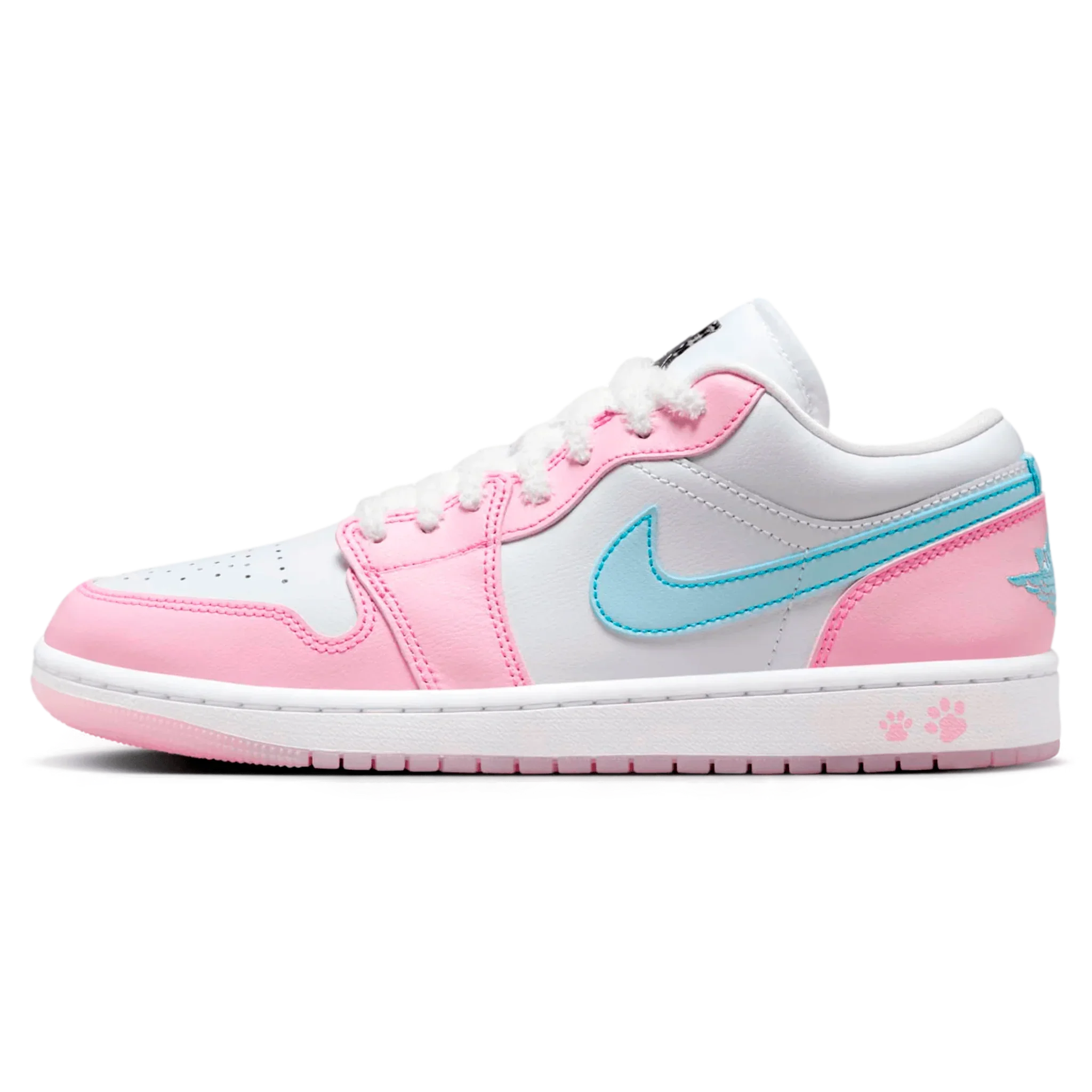 Tênis Air jordan 1 Low Feminino "Paw Print" Rosa