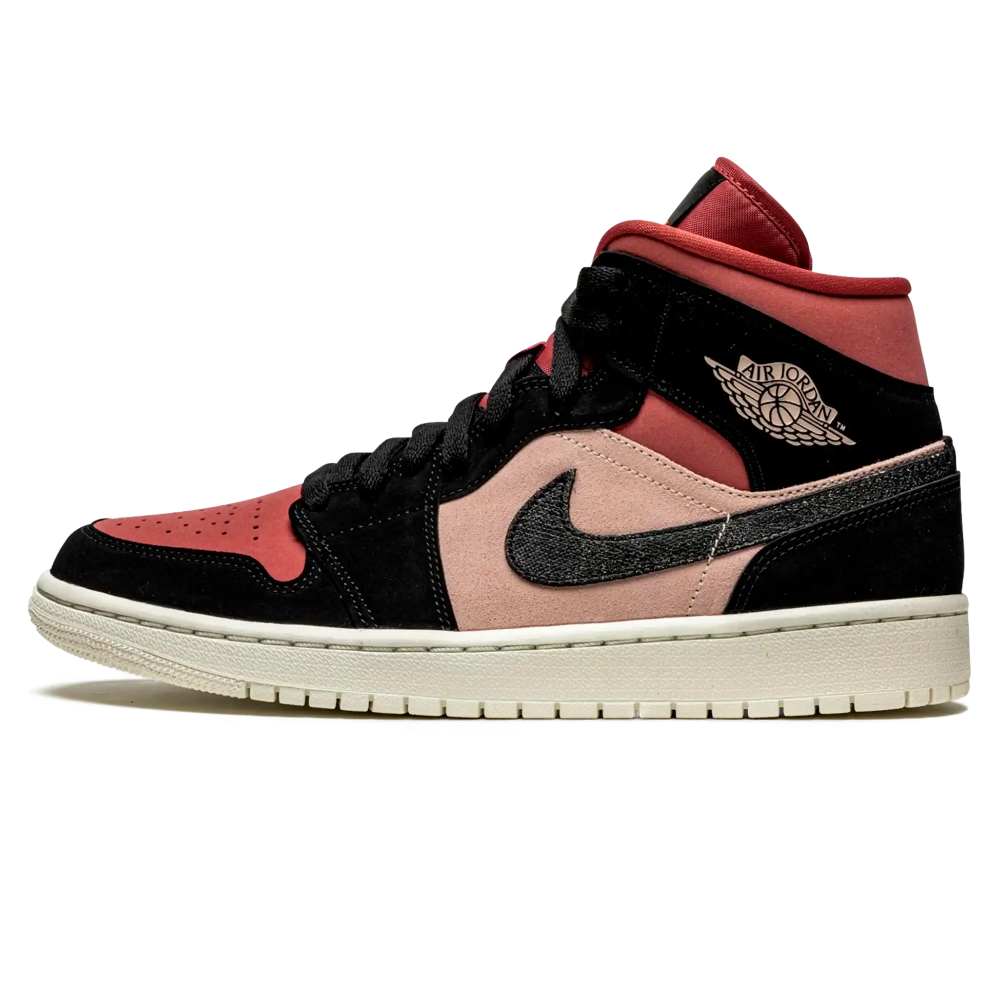 Tênis Air Jordan 1 Mid Feminino "Canyon Rust" Rosa / Preto