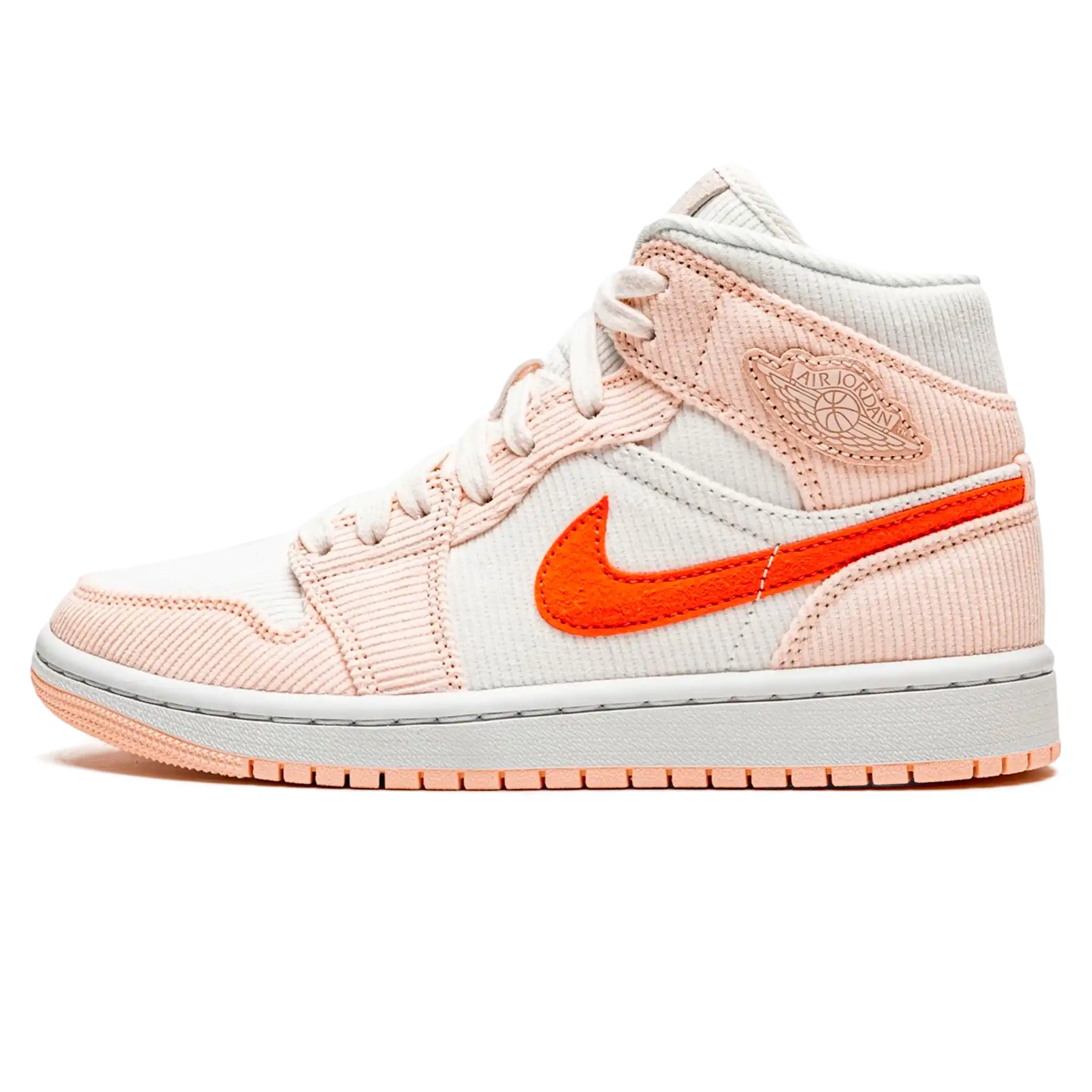 Tênis Air Jordan 1 Mid Feminino "Corduroy" Bege