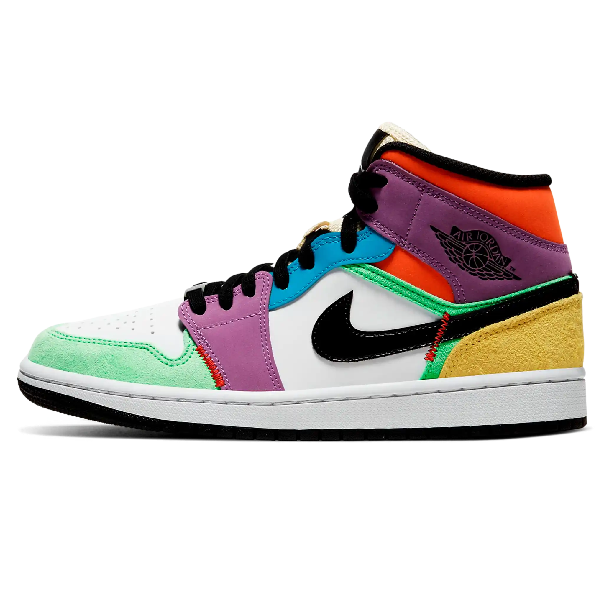 Tênis Air Jordan 1 Mid Feminino "Lightbulb" Colorido