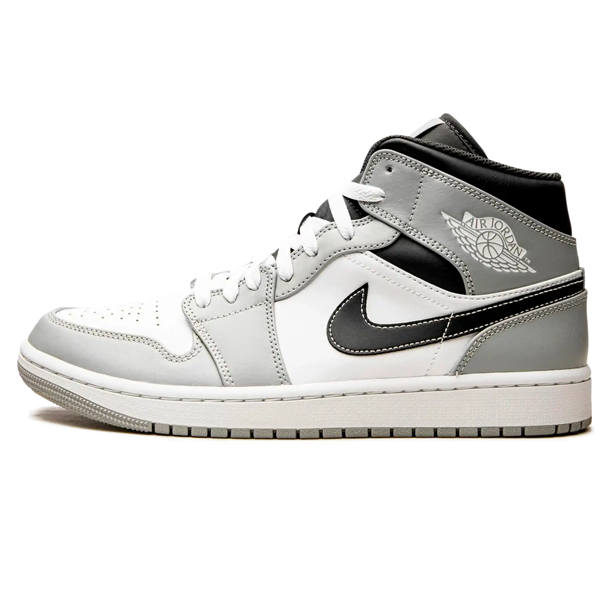 Tênis Air Jordan 1 Mid Feminino "Light Smoke Grey Anthracite" Cinza