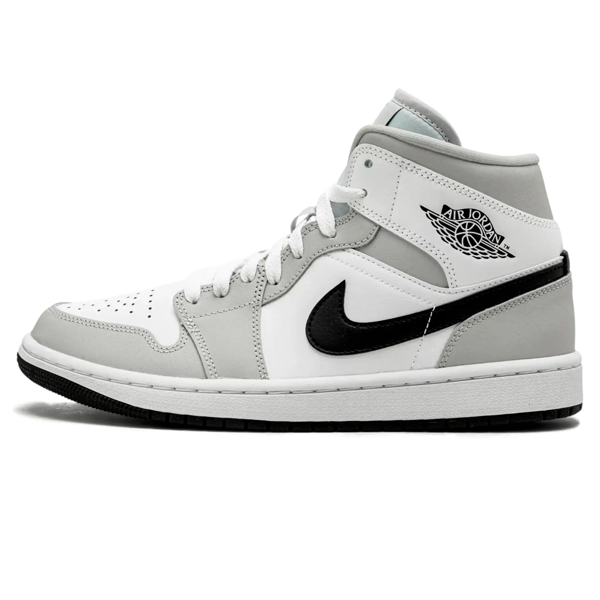Tênis Air Jordan 1 Mid Feminino "Light Smoke Grey" Cinza