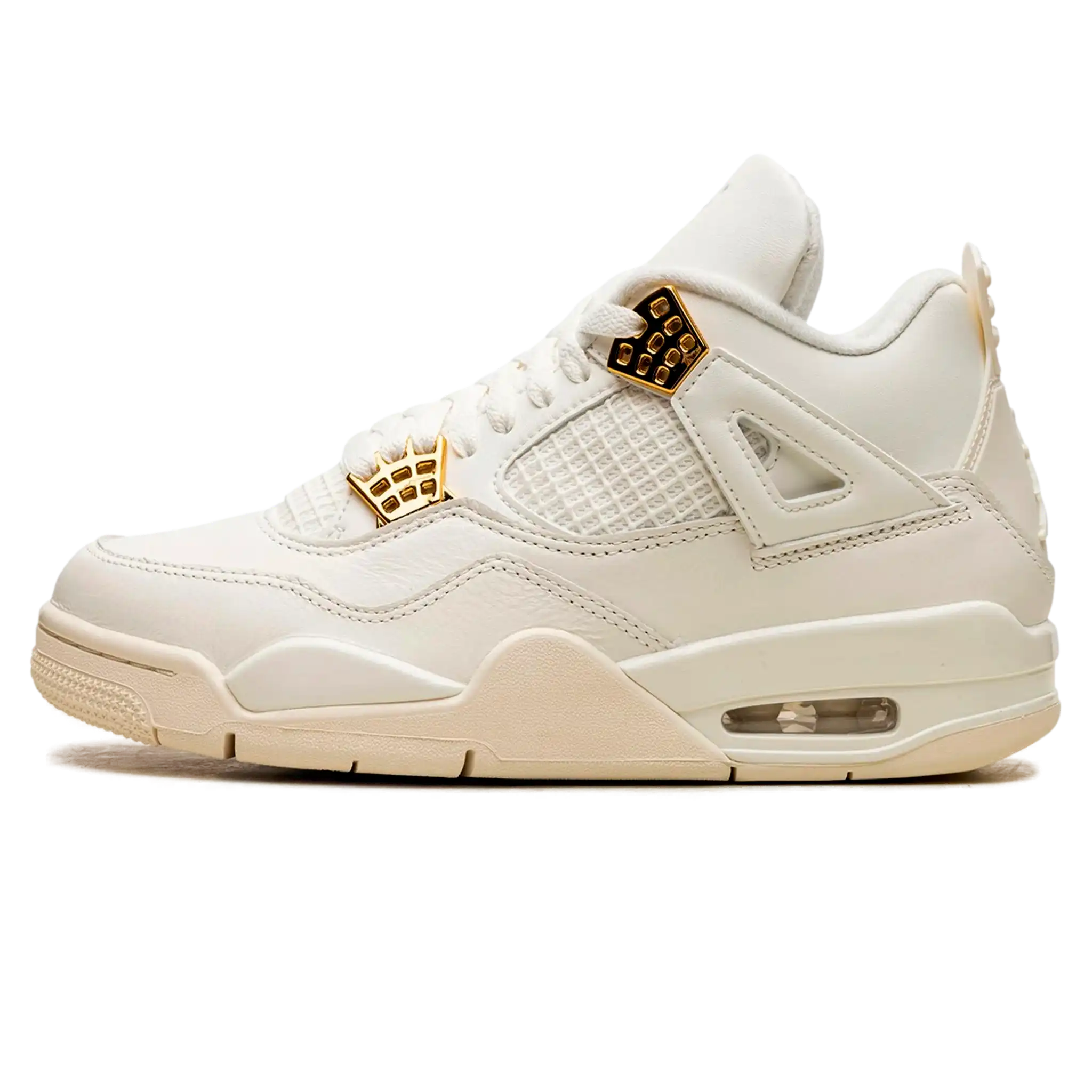 Tênis Air Jordan 4 "Metallic Gold" Branco / Dourado