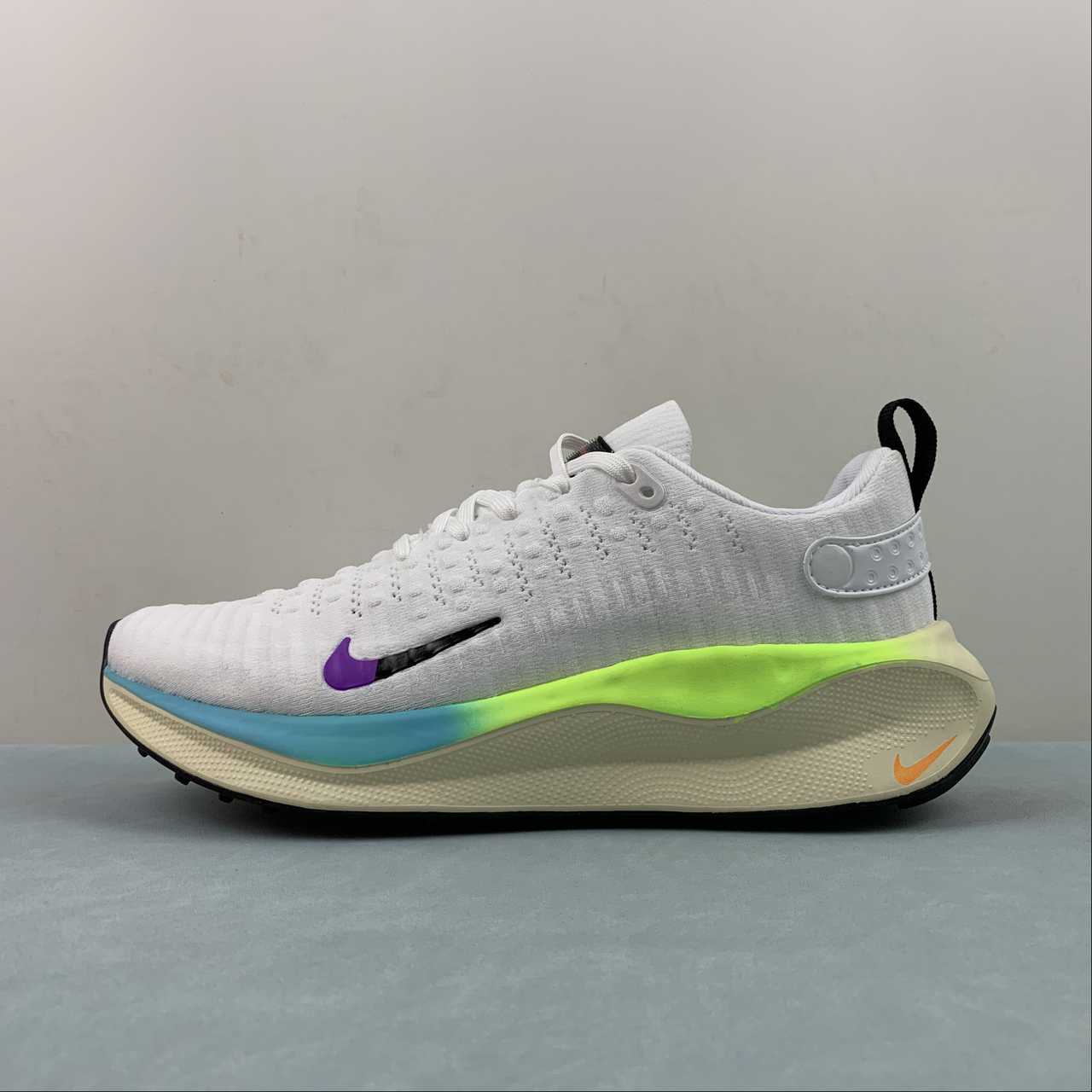 Nike Infinity Run 4 - Branco/Azul/Amarelo