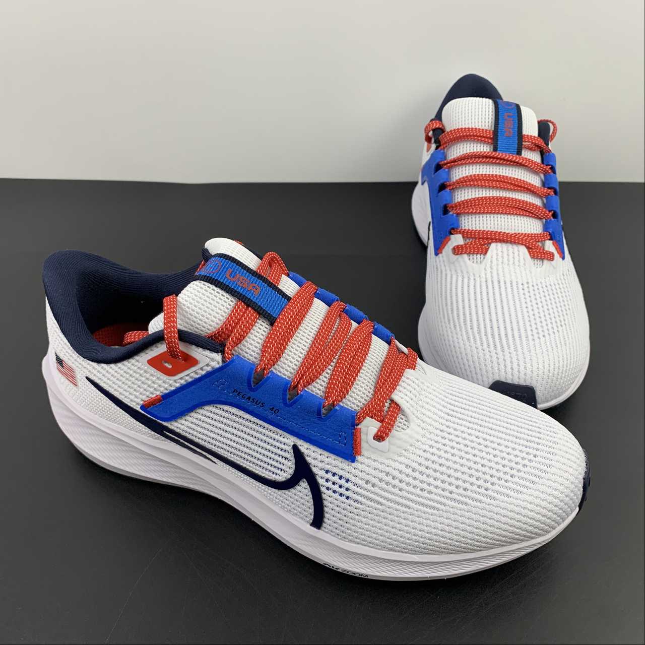 Nike Air Zoom Pegasus 40 - Branco/Azul/Laranja 2