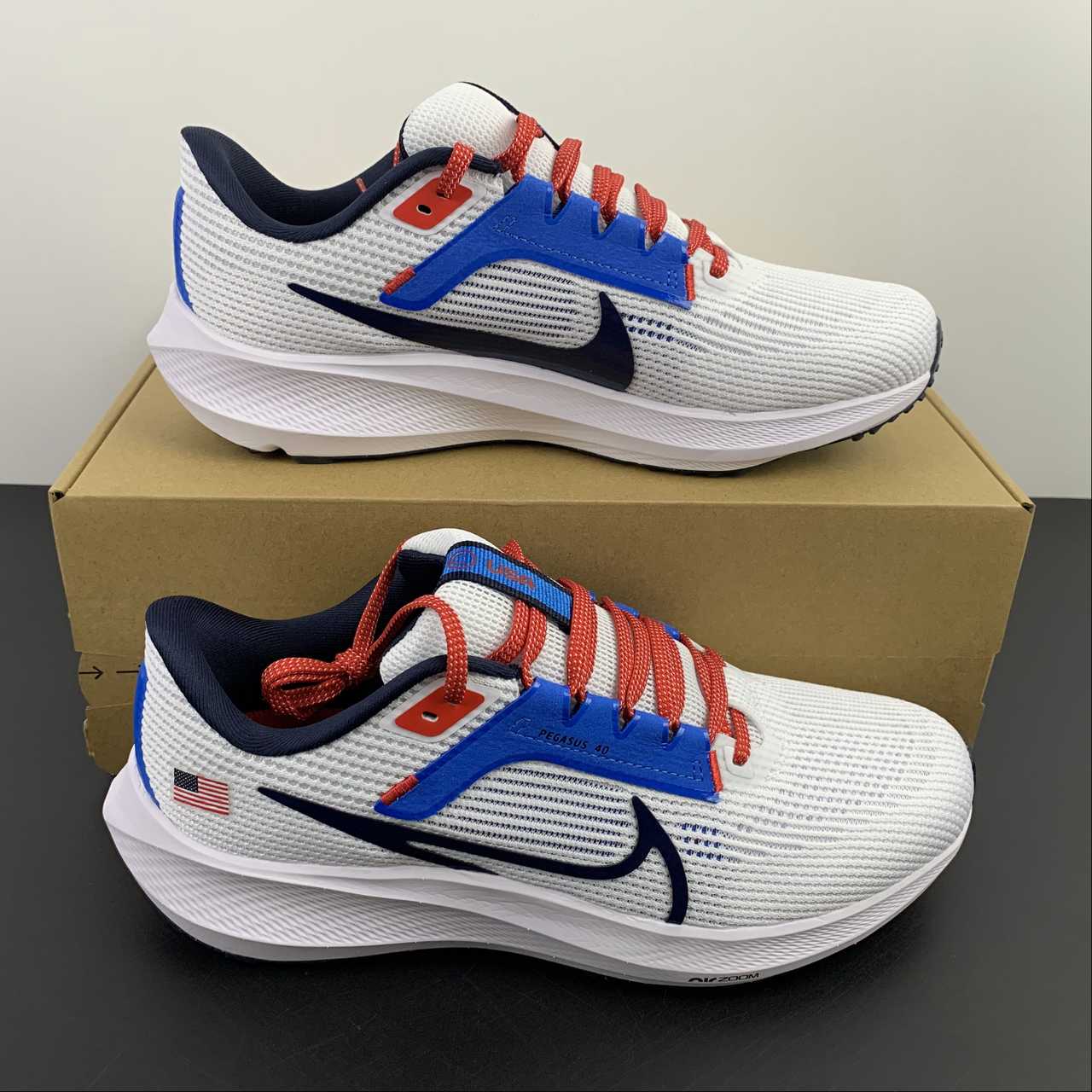 Nike Air Zoom Pegasus 40 - Branco/Azul/Laranja 2