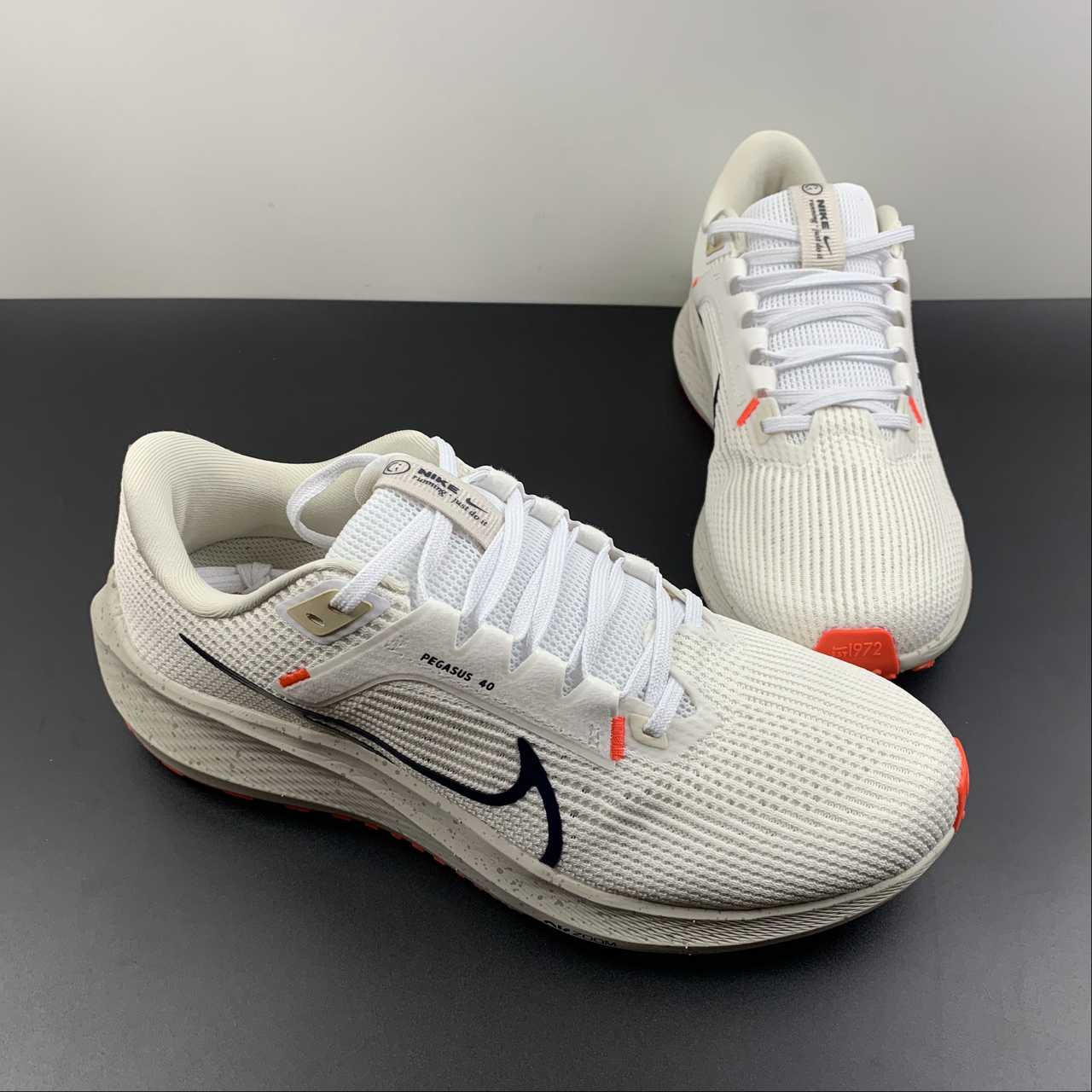 Nike Air Zoom Pegasus 40 - Branco/Preto/Laranja 2