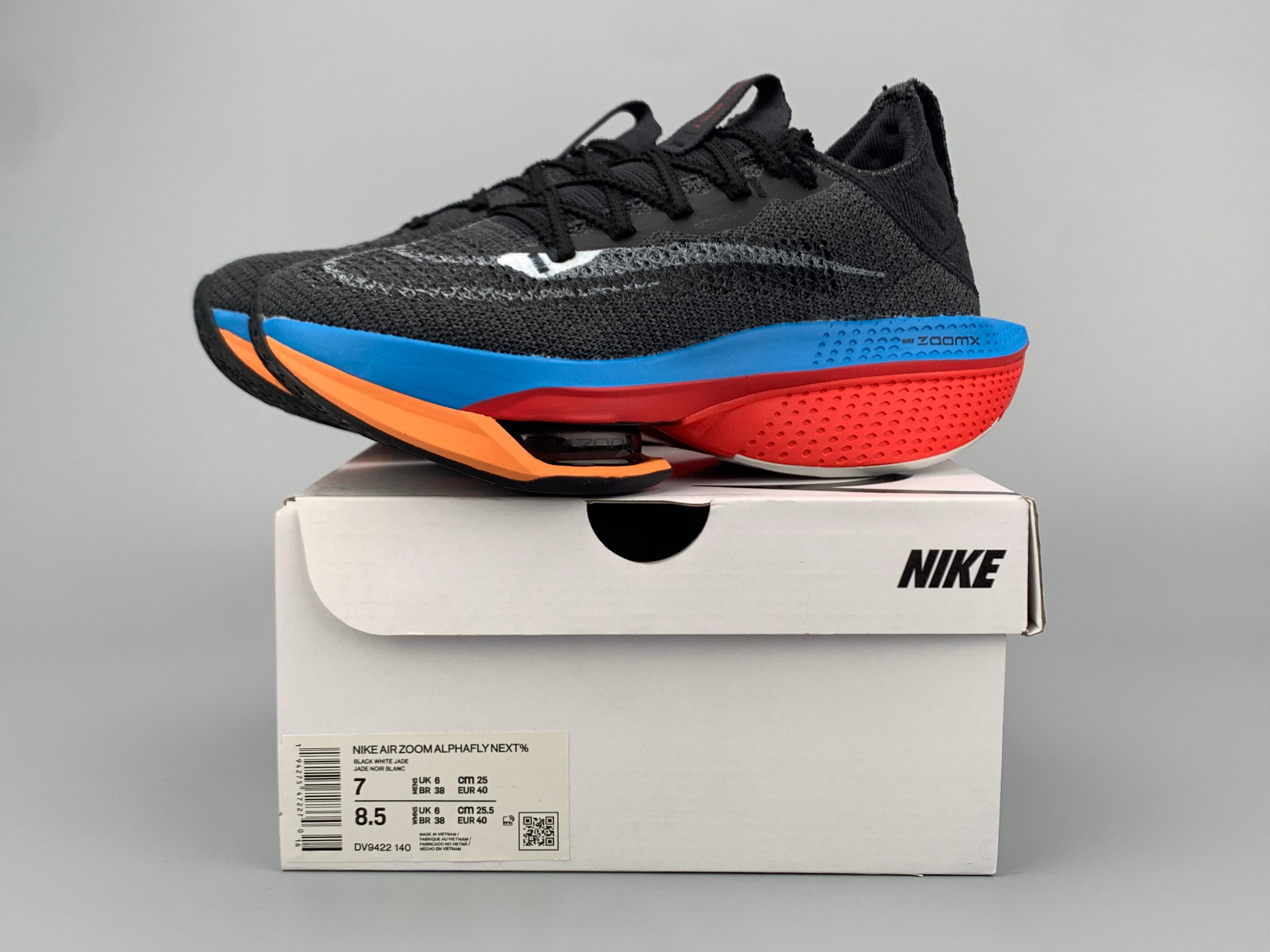 Nike Air ZoomX Alphafly Next 2 - Preto/Azul/Laranja