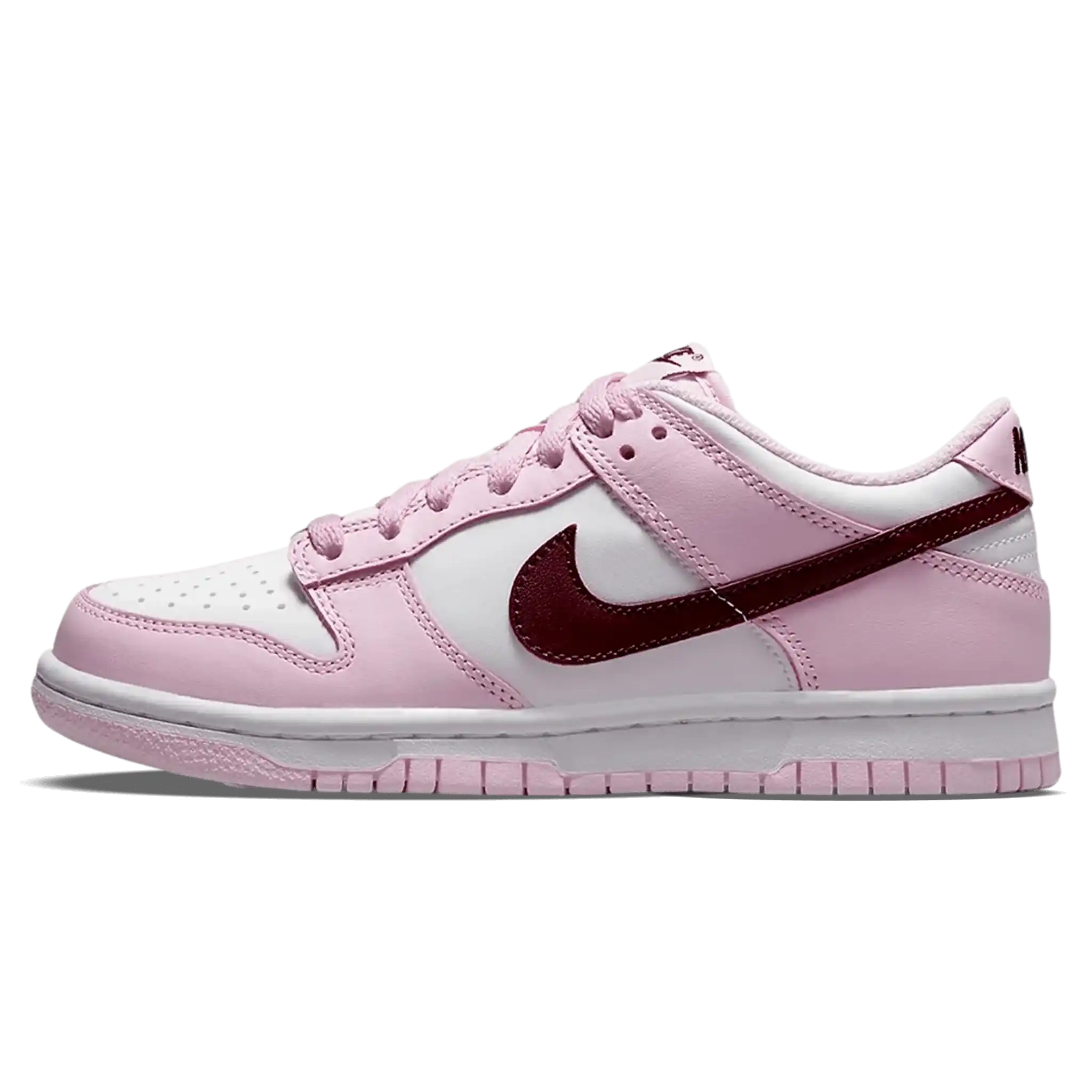Tênis Nike Dunk Low Feminino "Pink Red Foam White" Rosa