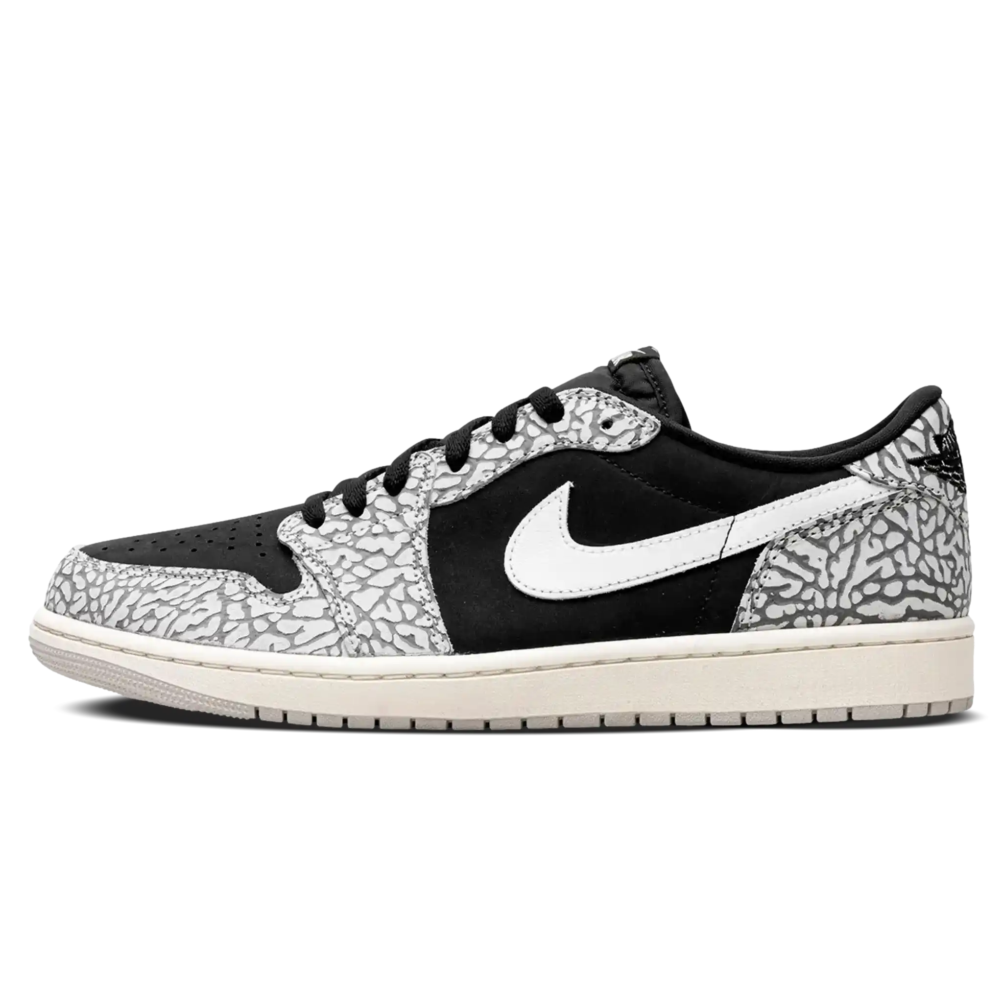 Tênis Air Jordan 1 Low "Black Cement" Preto / Cinza